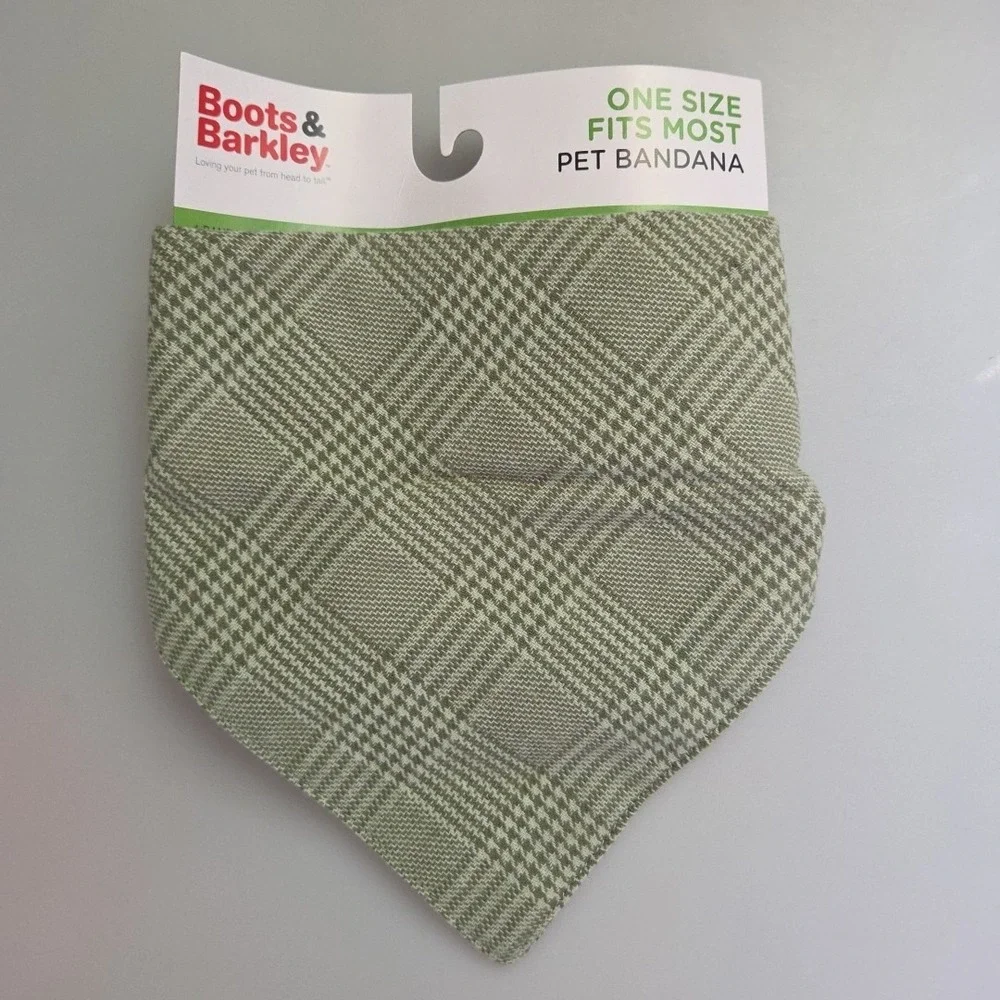 Boots & Barkley‎ Tweed Full Tie Dog Bandana Sage Green
